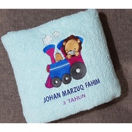 Tuala Mandi Sulam Kartun Xclusive Dengan Nama (Embroidered Cartoon Towel With Personalized Name)