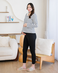 Lily Leggings - เลกกิ้งคนท้อง รุ่นขา 4 ส่วน ยืดเยอะ ผ้านิ่ม ใส่สบาย เลกกิ้งคนท้อง กางเกงคนท้อง  เลคก