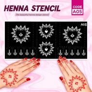 Sticker inai / Sticker Henna / Henna Stencil / Mehndi Stencil NEW DESIGN