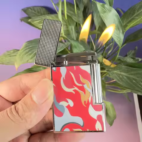 S.T. Dupont Ligne 2 Lighter，camouflage style, pure copper material, loud sound, men's gift, with a s