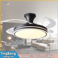 【TingBang】DC Motor Ceiling Fan With Light 36"42"48" Ceiling Fan inside Room Light LED Ceiling Light