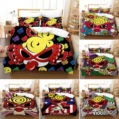 3D Hysteric-Mini Duvet Cover with Pillow Cover Bedding Set Single Double Twin Full Queen King Size B