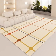 New Style Dopamine Simple Lattice Carpet Living Room Sofa Coffee Table Decorative Carpet Dirt-Resist