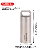 Tiartisan Titan Mini Công Cụ EDC Di Động Kín Chai Thuốc Ngoài Trời Hộp Đựng Thuốc Chống Nước Bỏ Túi