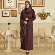 (S-2XL) RICH BROWN 3.0 (DARK) - BAJU KURUNG EMBUN ADULT