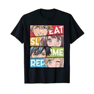 Eat Sleep Anime Repeat Japanese Anime Gift Cute Anime T-Shirt