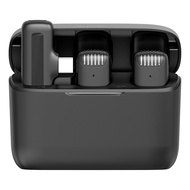 Wireless Dual Lavalier Microphone Plug & Play Lapel Mic with Charging Case Mikrofon for TikTok YouTu