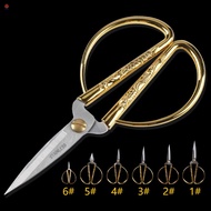 Stainless Steel Scissors Ergonomic Design Gold Tone Dragon Scissors for Needlework Sewing Dressmaker