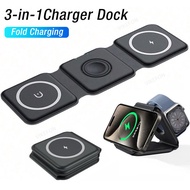Desktop Wireless Charger 3 in 1 Phone Charge Dock For iPhone 16 15 14 13 12 Apple Watch 10/9/8/7/6/5