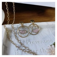 日本直送🇯🇵🇯🇵 多圓耳環/蓮藕粉色
