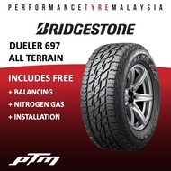 Bridgestone Dueler A/T 697 D697 All Terrain Tyre (FREE INSTALLATION) 255/70R15 265/70R15 245/70R16 2