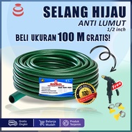 SELANG AIR 1/2 INCH HIJAU ANTI LUMUT 1 ROL 100 METER SELANGTAMAN PERKEBUNAN CUCI MOTOR MOBIL COD