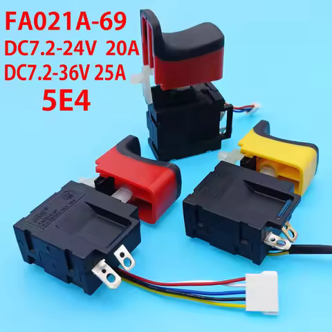 1pcs FA021A-69 switch 5 wire DC7.2-24V 20A 25A electric drill trigger switch power tool speed contro