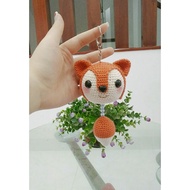 [New] Super hot fox wool animal keychain - Fox keychain - Fox keychain - Handmade keychain - One-tai