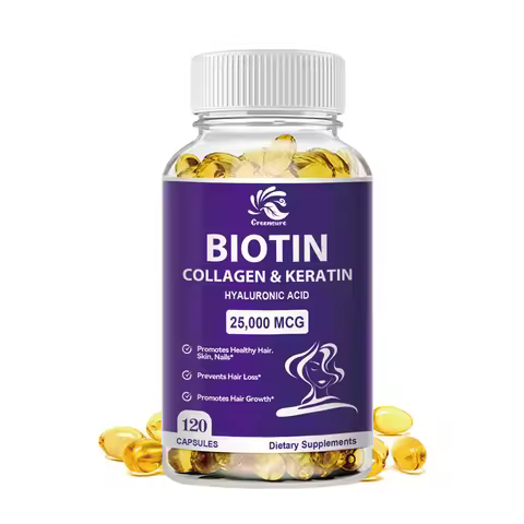Biotin Collagen Capsule - Vitamins for Hair Growth Support - Supplement for Women, Men - B1 B2 B3 B6