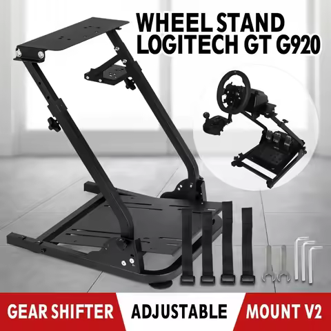 Racing Simulator Self-Career Steering Wheel Stand with Shifter Mount, Heavy Duty Gaming Cockpit Brac