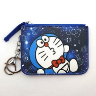Cute Doraemon Pouting Ezlink Card Pass Holder Coin Purse Key Ring