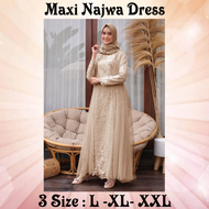 Gamis Wanita Busui Terbaru Kekinian Model Lumbai Tille Tutu Maxi Najwa Dress Matt Moscrepe Mix Broka
