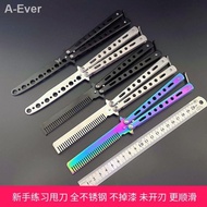 【Hot】【lowest】♘☌All-steel Butterfly Comb Knife CSGO Game Folding Knife Novice Practice Swing knife ou