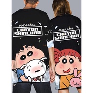 Japanese Anime Short-Sleeved T-shirt Men's Crayon Xiaoxin Printed Short-Sleeved Anime Couple T-shirt