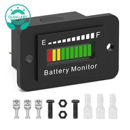 12V 24V 36V 48V 60V 72V LED Battery Monitor Gauge Lithium Ion Battery Tester Black