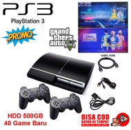 ps3 fat Hardisk internal 500GB+2 stick wireless Free 40game - garansi 1 tahun