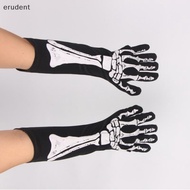erudent Halloween Skeleton Skeleton Gloves Tri Dark Wind Convex Gloves Skeleton Ghost Festival Costu