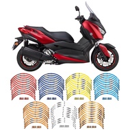 15″14″ Motorcycle Accessories For YAMAHA XMAX 300 250 Rim Sticker Scooter wheel Decal Reflective Strip Tape Waterproof