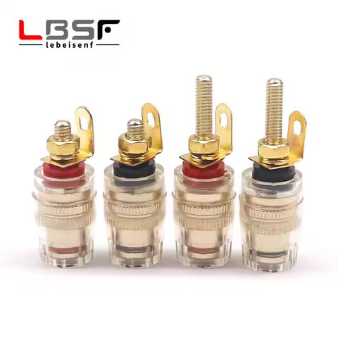 2pcs/1Pairs 32.5/42.5mm 4mm Binding Post Terminal Speaker Test Banana Plug Socket Connector Amplifie