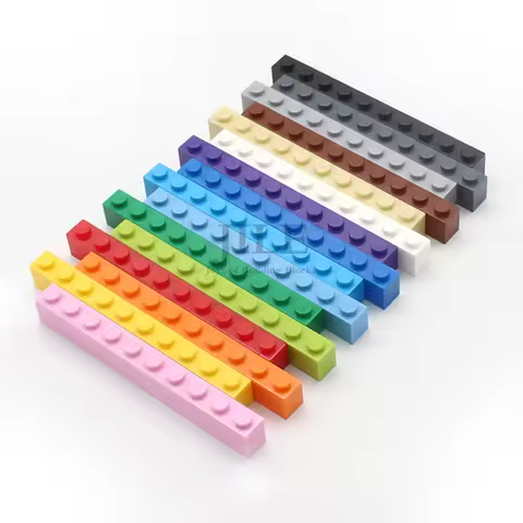 20pcs MOC 6111 Bricks 1x10 Building Blocks DIY Dots Thick Figures Educational Creative Size Compatib