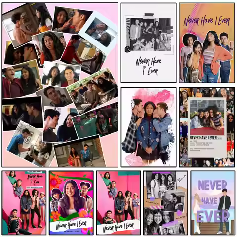 N-Never Have I Ever COMEDY Poster Self-adhesive Art Waterproof Paper Sticker Coffee House Wall Decor