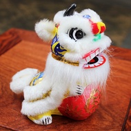 lion head mini lion dance head  mini lion dance lion head lion dance head  lion dance toy Folk Traditional Lion Dance Ornaments Chinese Style Cute Stepping on Ball Lions Home Ornaments Original Crafts Foreign Affairs Gifts bgt5