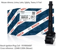 Bosch Ignition Plug Coil - Nissan Grand Livina Latio Almera N17 Sylphy G11 Teana 2.0 J32 L33 X-Trail