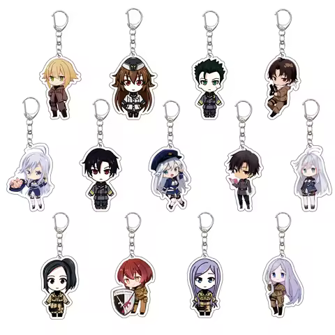 55MM Anime 86-Eighty Six Keychain Vladilena·Milize Shinei Nouzen Key Chain Acrylic Model Plate Chris