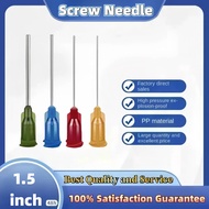30pcs 38mm 1.5-inch 14G-30G Stainless Steel Screw Thread Dispensing Needle,Glue Needle,Plastic accur