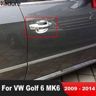 For VW Golf 6 MK6 2009-2014 Chrome Door Handle Cover Trim Side Door Handles Bowl Cup Car Accessories