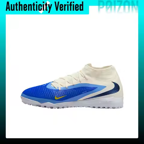 Nike Phantom 6 Abrasion Resistant Soccer Shoes Unisex White Blue HQ2282-400