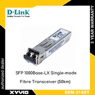 D-Link DEM-314GT SFP 1000BASE-LX Single-Mode 50 Km SFP Transceiver
