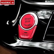 Aluminum Alloy START STOP ENGINE Buttons Sequins Decoration Decals For BMW 5 Series G30 2018-2020 Ca