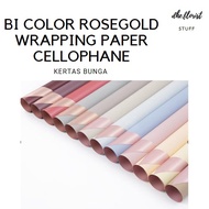 Bi COLOR ROSEGOLD WRAPPING PAPER CELLOPHANE/BUCKET PAPER/FLOWER WRAPPING PAPER ROSEGOLD CELLOPHANE