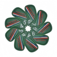 Lashonda golf Iron Protective Cover PU Fabric Waterproof Wear-Resistant Easy-to-Clean 9pcs Iron Cove