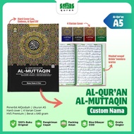Alqosbah - A5 Al Quran Al Muttaqin Custom Name - Al Quran Hardcover 2 Colors