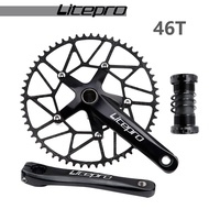 LP Litepro จานหน้าจักรยานแบบพับได้ชุดจานหน้าอะลูมิเนียมอัลลอย170มม. ข้อเหวี่ยงกลวง46T 48T 50T 52T 54