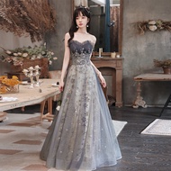 EAGLELY Elegant Covering The Belly Tube Evening Dress Women 2024 Banquet Temperament Annual Civil Fo