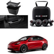 BASENOR Tesla Model Y Rear Center Console Organizer and Tesla Jack Pad