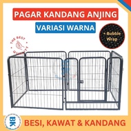 Premium Hollow Iron Dog Cage Fence + Bubble Wrap | Strong & Durable Dog Cage Divider Fence