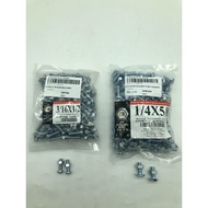 [1PCS] FRONT AND REAR NUMBER PLATE SCREW NO PLATE SCREW SCREW PAPAN PLATE NO DEPAN BELAKANG 3/16X1/2 1/4X/8 BOLT AND NUT
