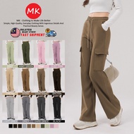 Baju Raya 2024 MK Cargo pants women Sassy Plus Size Straight Cut Multi-Pocket Cargo Pants seluar kargo wanita [P5/370]