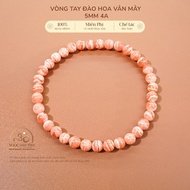 Jade Dan Tam - Peach Blossom Cloud Stone Bracelet 5mm 4A - Earth Element & Fire Element