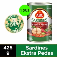 Sarden ABC Extra Pedas Sauce 425gr 1 Dus Isi 24 Pcs / Ikan Sardines Saus Ekstra Pedes 425 Gram Kemas